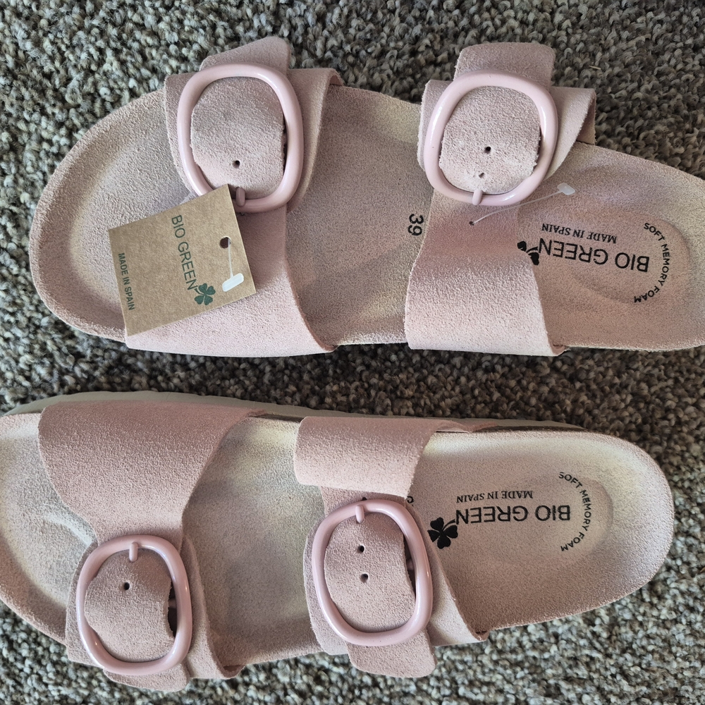 BIO GREEN Pink Sandals From Spain 🇪🇸.
